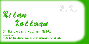 milan kollman business card